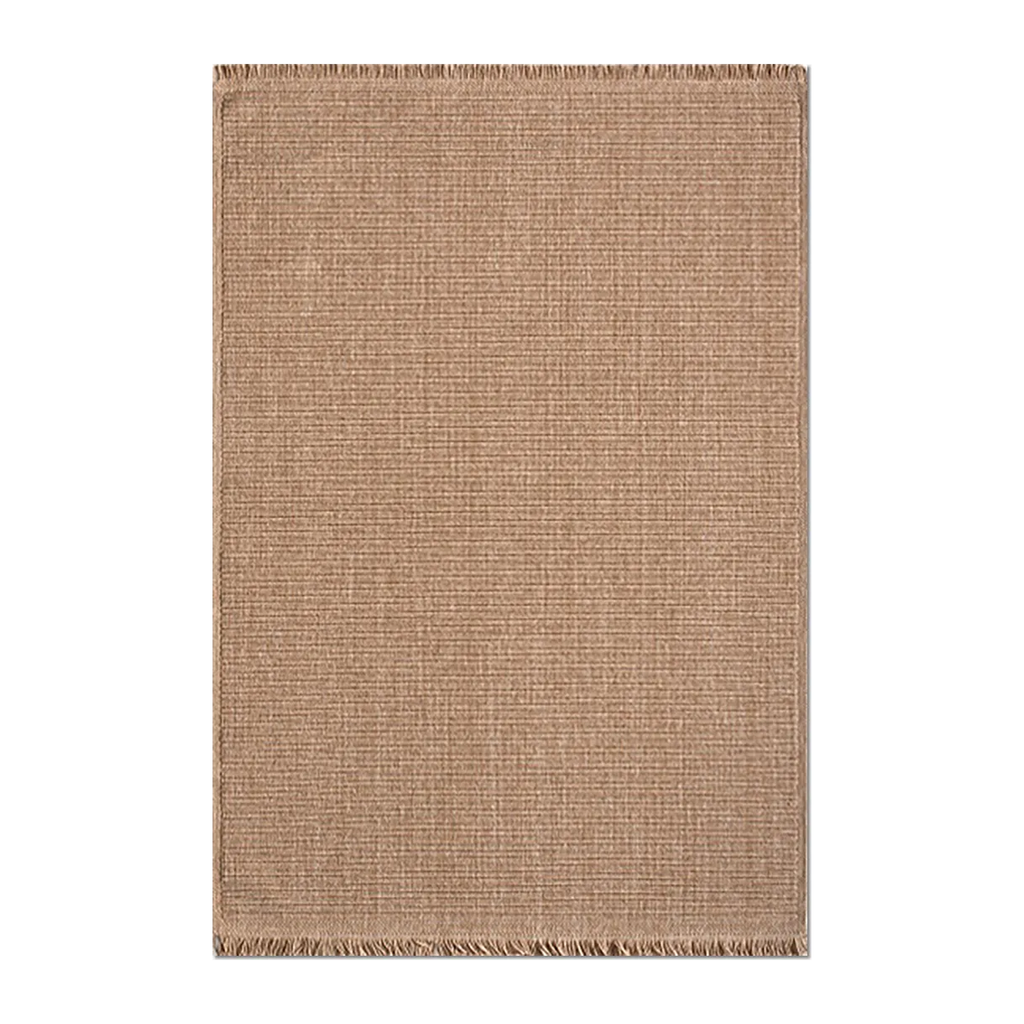 RECTANGLE | HERO | Woodruff Terracotta Tan Solid Boho Machine Woven Living Room