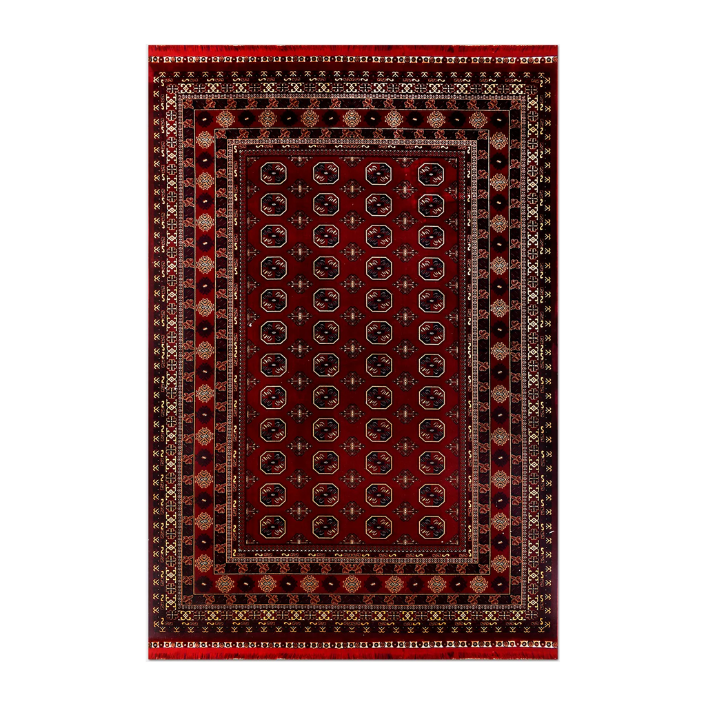 RECTANGLE | HERO | Spinel Persian Style Traditional Machine Woven Red Navy Crea