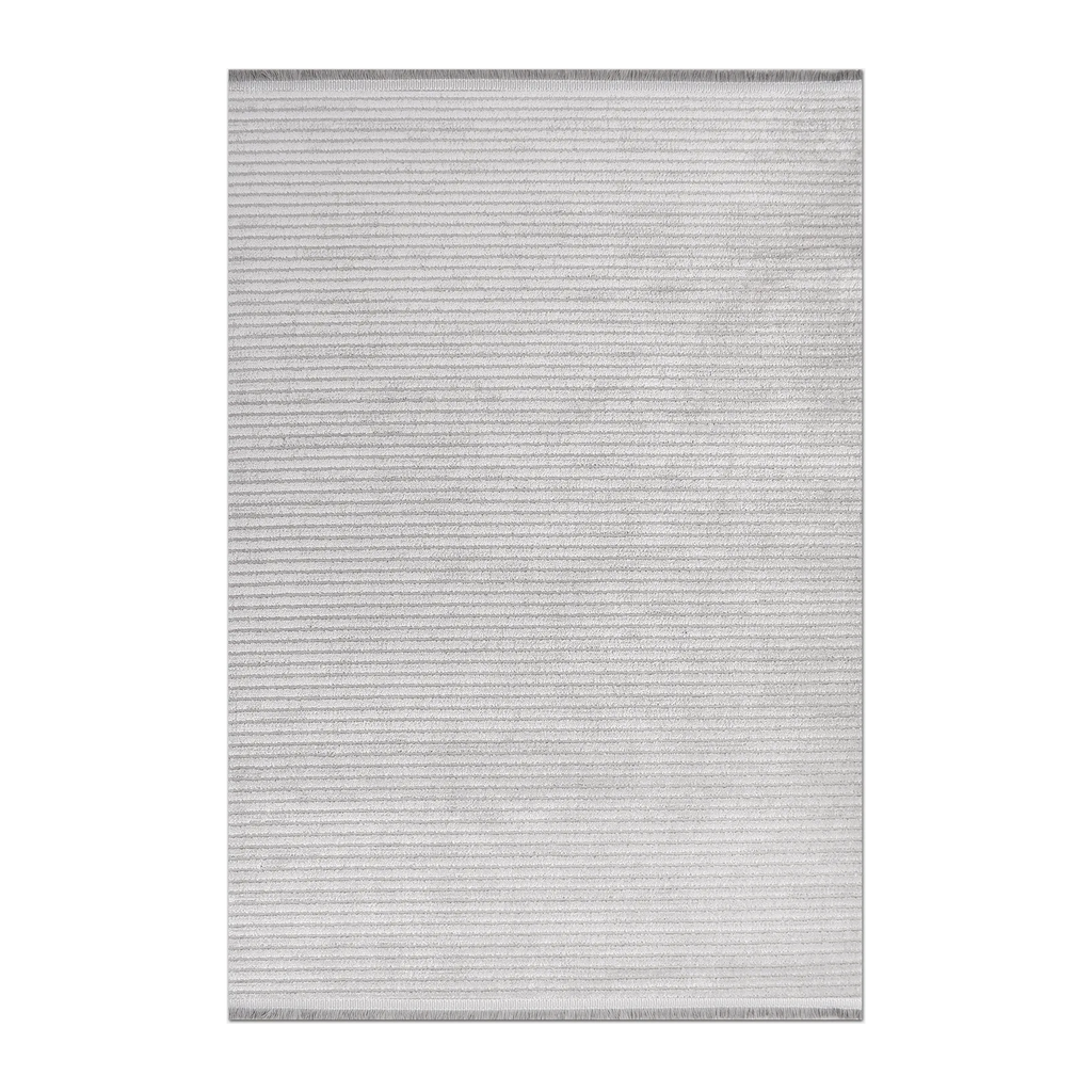RECTANGLE | HERO | Patara Light Grey Modern Striped Machine Woven Living Room B