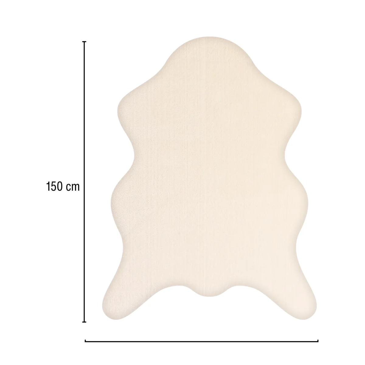 RECTANGLE | HERO | Solarium Cream Solid Faux Fur Style Scandinavian Machine Wov