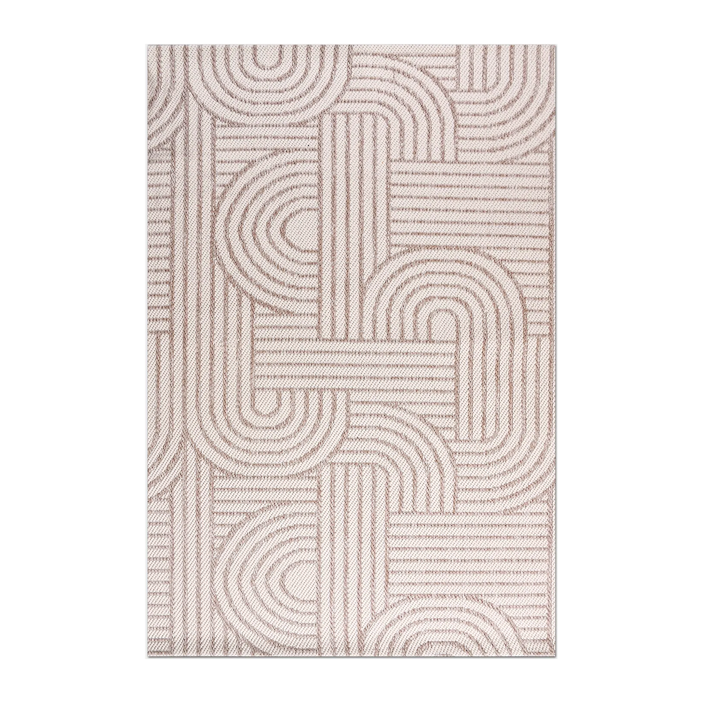 RECTANGLE | HERO | Moonstone Cream Beige Abstract Carved Look Modern Machine Wo