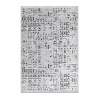 RECTANGLE | HERO | Larch Moroccan Style Tribal Boho Light Grey Black Machine Wo