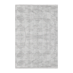 RECTANGLE | HERO | Fell Modern Geometric Light Grey Ivory Machine Woven Living 