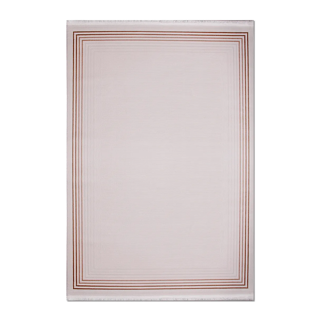 RECTANGLE | HERO | Ankara Cream Terracotta Geometric Modern Machine Woven Livin
