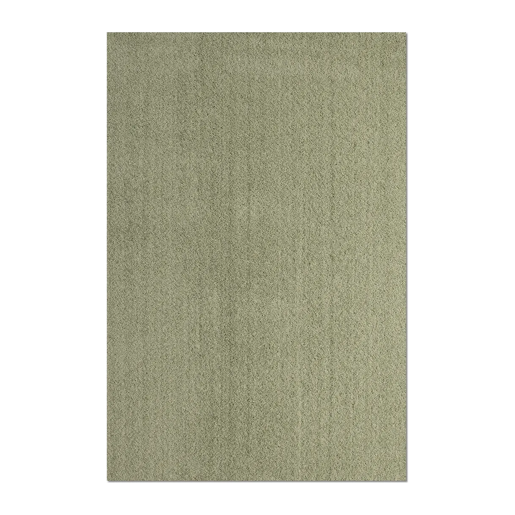 RECTANGLE | HERO | Sunbeam Sage Green Solid Shaggy Scandinavian Machine Woven L