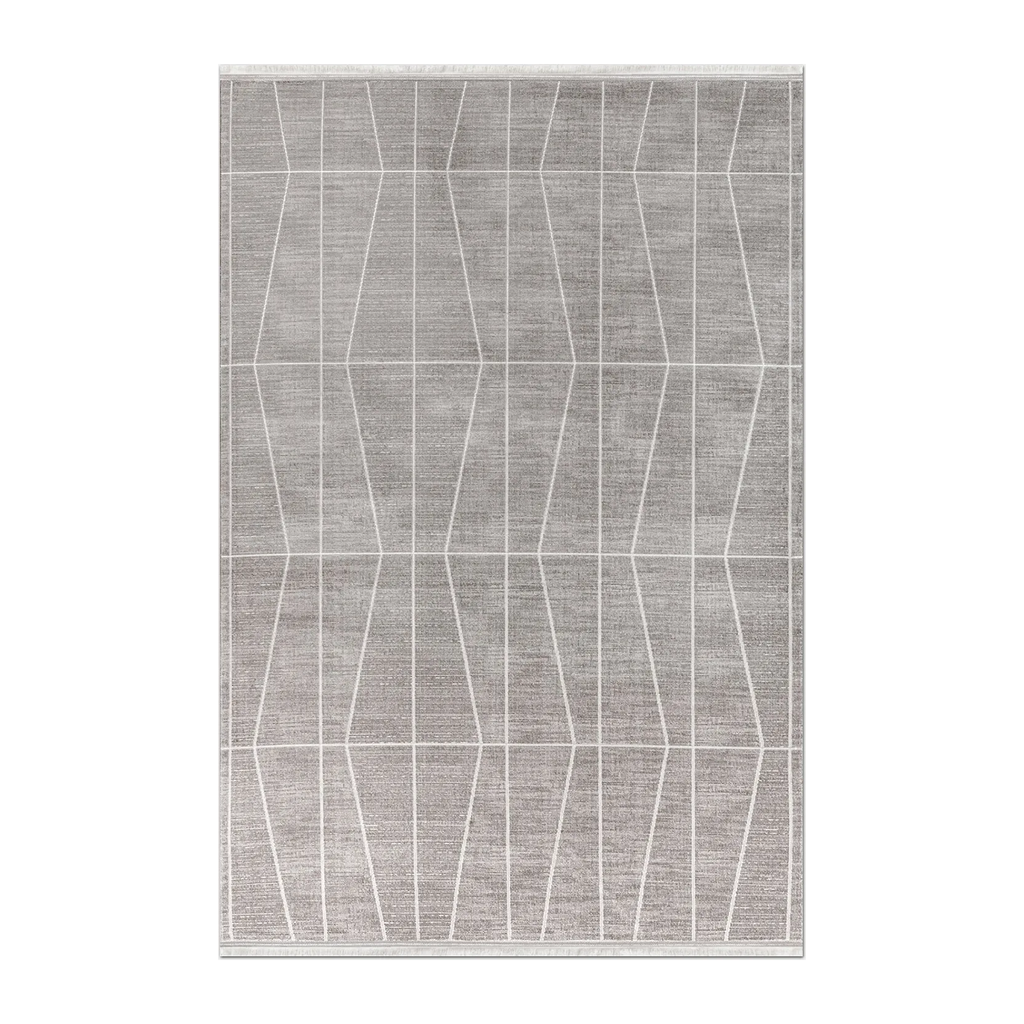 RECTANGLE | HERO | Bayberry Taupe Cream Geometric Modern Machine Woven Living R