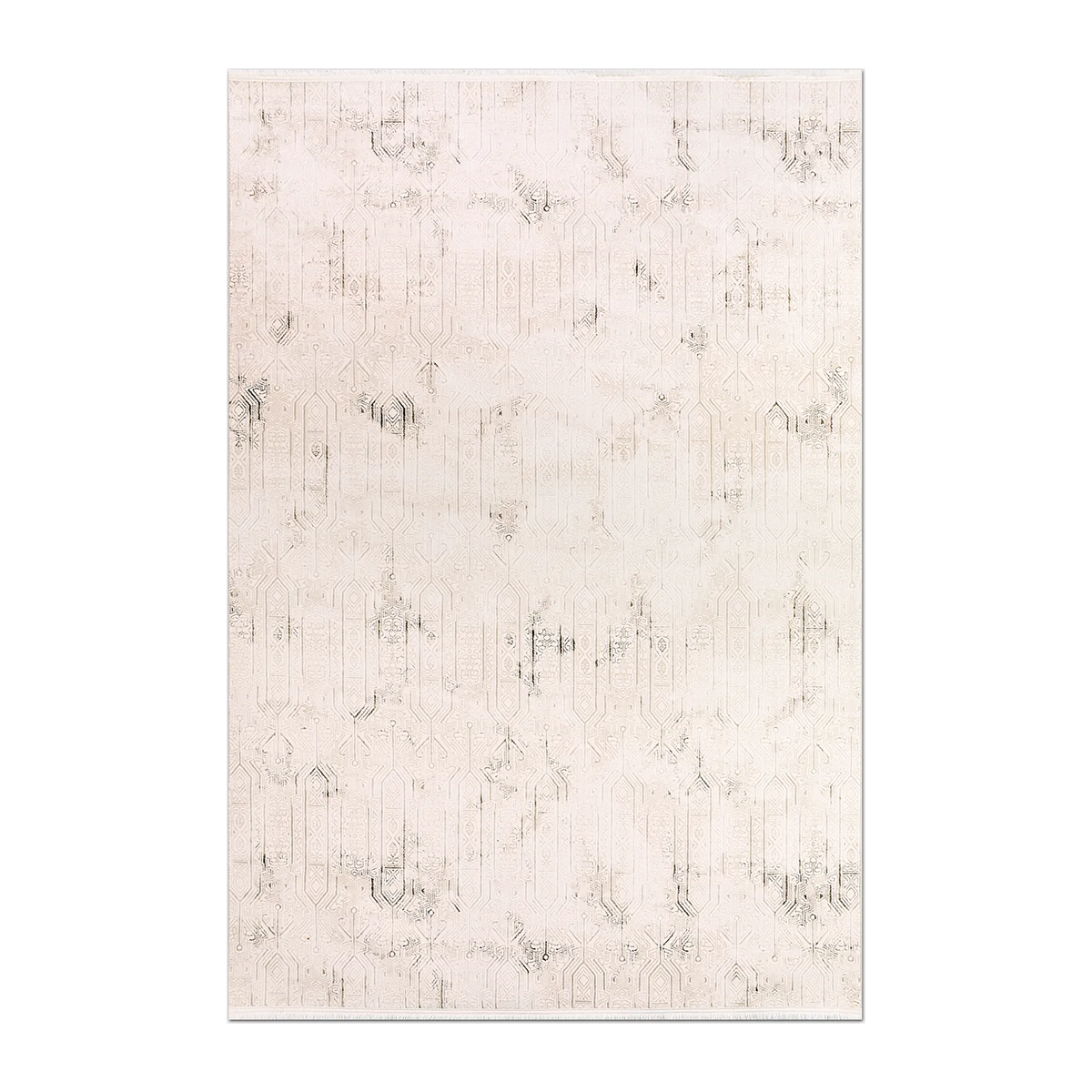 RECTANGLE | HERO | Hurst Cream Grey Abstract Modern Machine Woven Living Room B