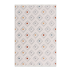 RECTANGLE | HERO | Nave Ivory Geometric Diamond Machine Woven Transitional Mode
