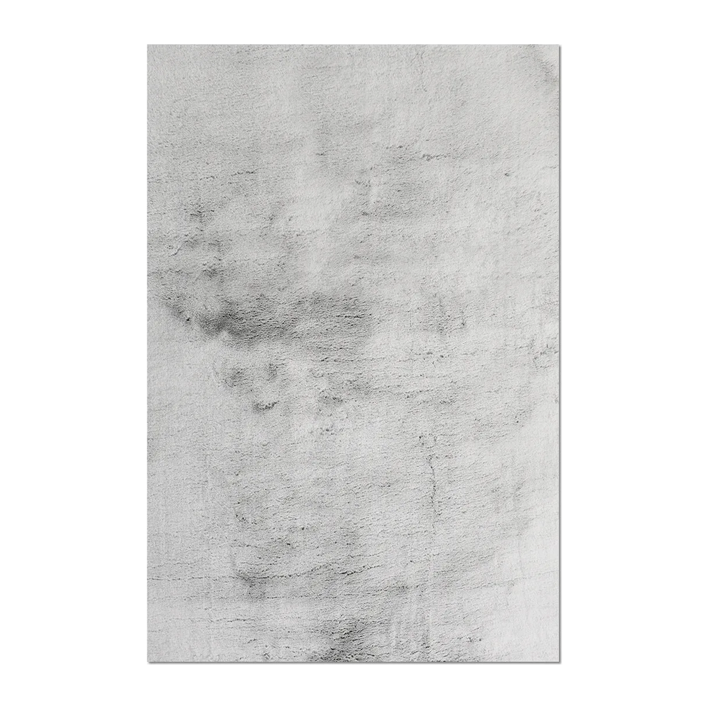 RECTANGLE | HERO | Goreme Grey Solid Plush Faux Fur Style Machine Woven Modern 