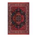 RECTANGLE | HERO | Talc Persian Style Traditional Medallion Red Navy Cream Livi