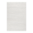RECTANGLE | HERO | Samphire Cream Modern Geometric Diamond Lattice Machine Wove