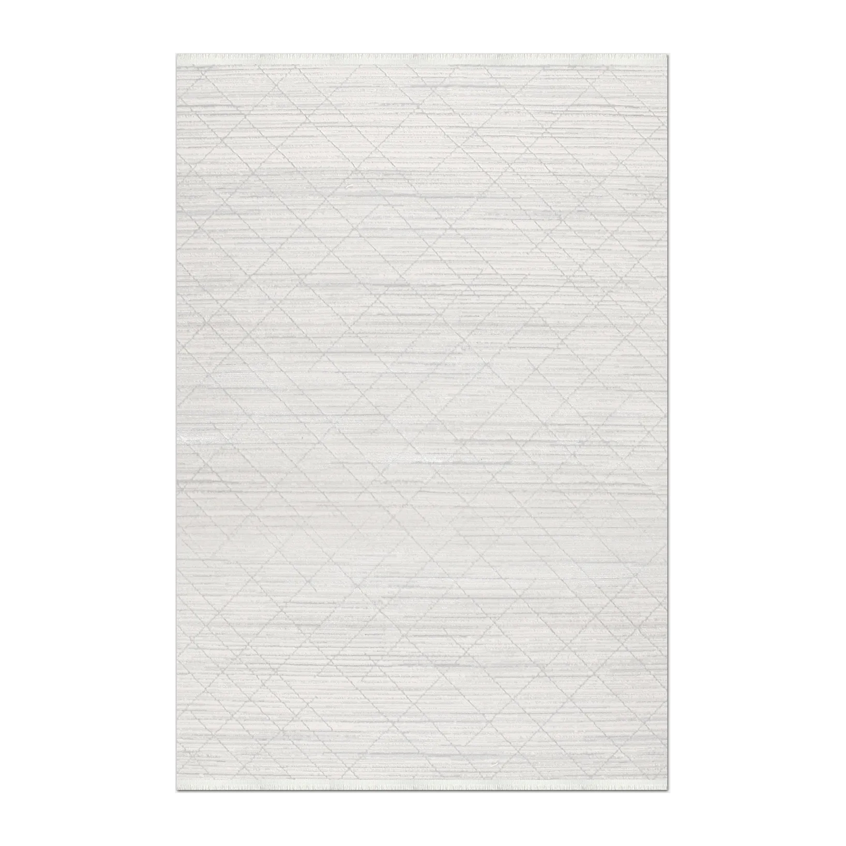 RECTANGLE | HERO | Samphire Cream Modern Geometric Diamond Lattice Machine Wove