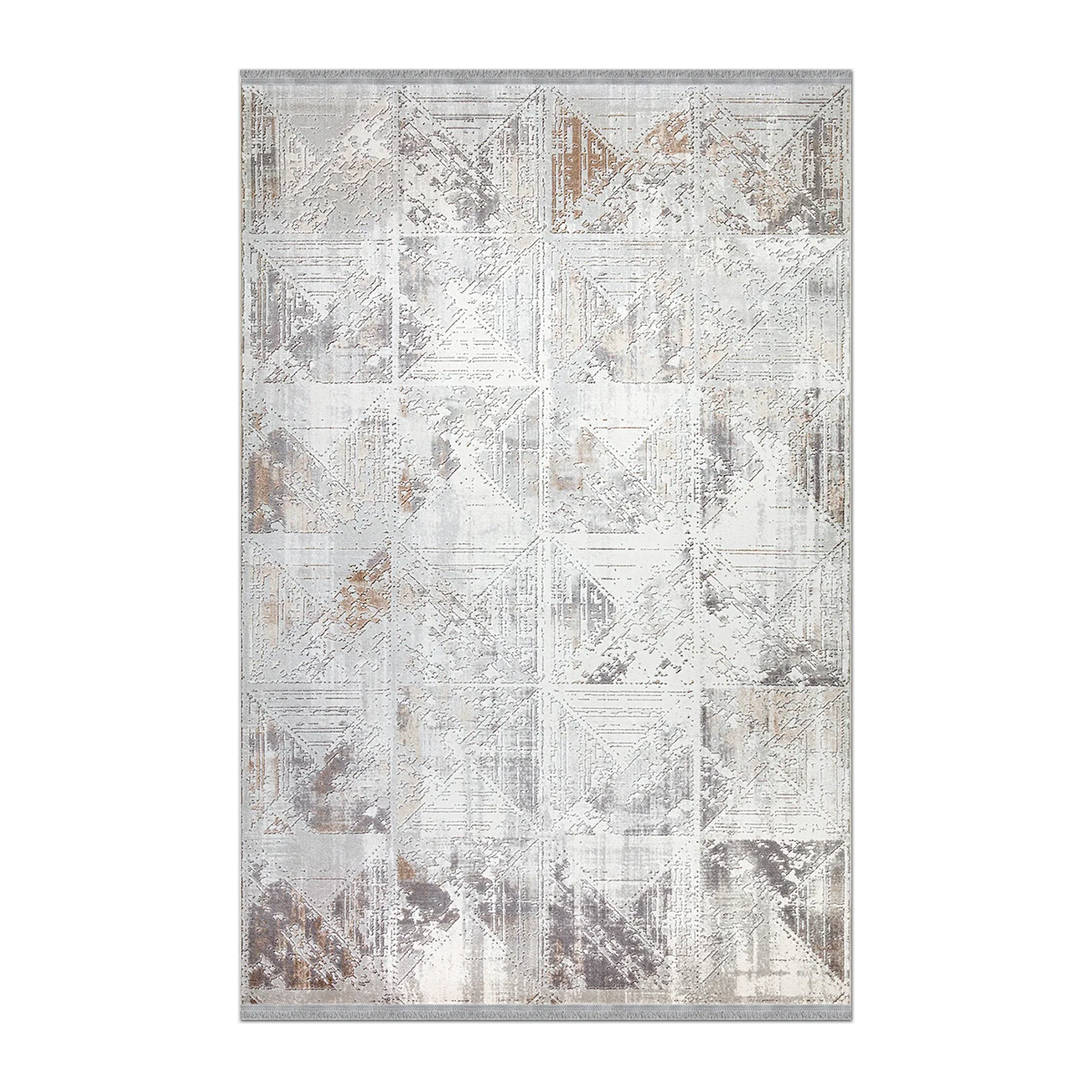 RECTANGLE | HERO | Filbert Cream Grey Abstract Modern Machine Woven Living Room
