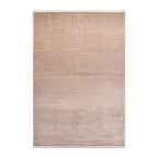 RECTANGLE | HERO | Broom Blush Beige Modern Geometric High-Low Machine Woven Li