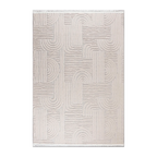 RECTANGLE | HERO | Kekova Cream Abstract Modern Machine Woven Ivory Beige Livin