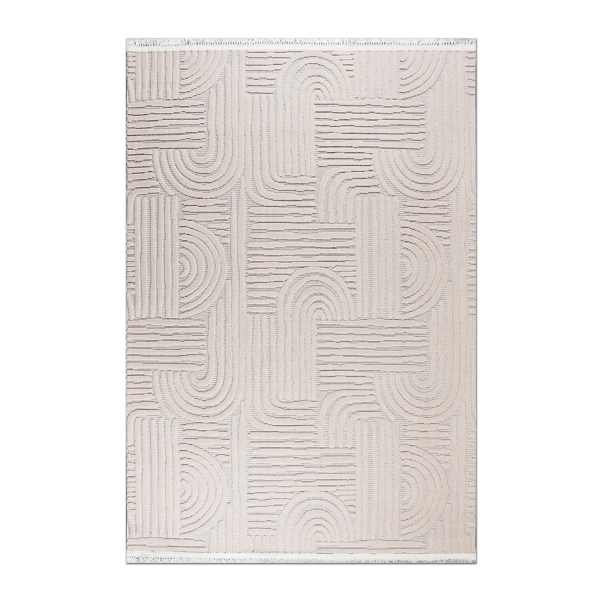 RECTANGLE | HERO | Kekova Cream Abstract Modern Machine Woven Ivory Beige Livin