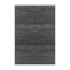 RECTANGLE | HERO | Pennyroyal Charcoal Grey Striped Modern Machine Woven Living