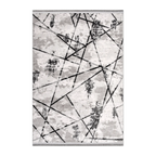 RECTANGLE | HERO | Corrie Cream Grey Abstract Modern Machine Woven Living Room 