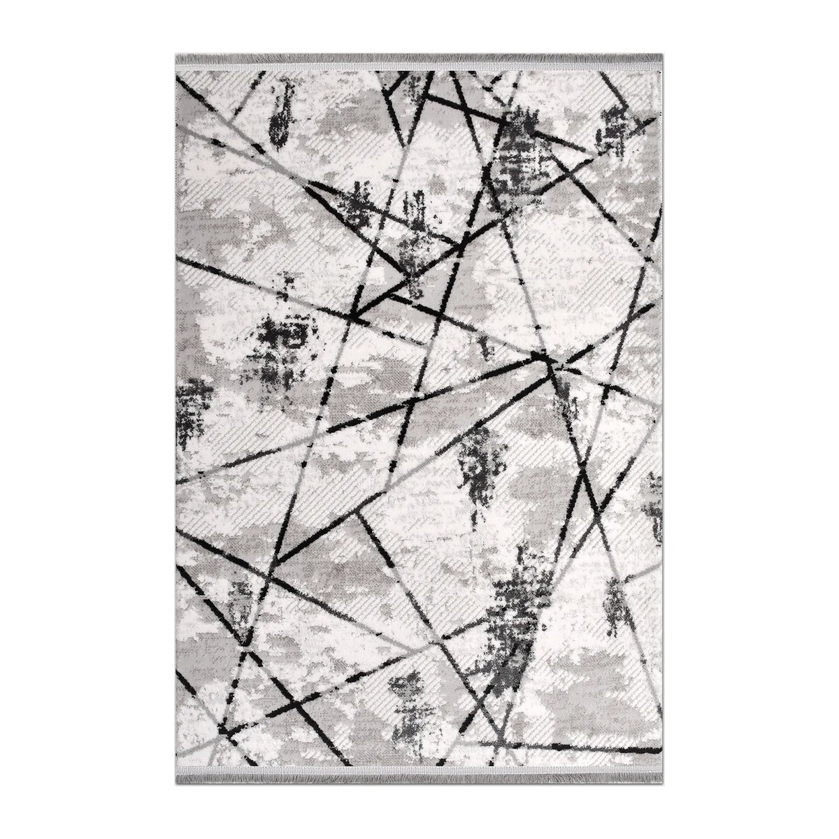 RECTANGLE | HERO | Corrie Cream Grey Abstract Modern Machine Woven Living Room 