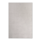 RECTANGLE | HERO | Hoarfrost Light Grey Modern Geometric Carved High-Low Machin