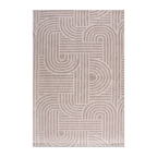 RECTANGLE | HERO | Mica Beige Ivory Geometric Transitional Modern Machine Woven