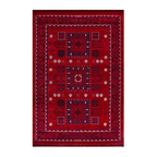 RECTANGLE | HERO | Ayvalik Persian Style Traditional Machine Woven Red Navy Cre