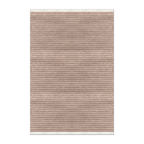 RECTANGLE | HERO | Nettle Terracotta Striped Modern Machine Woven Living Room B