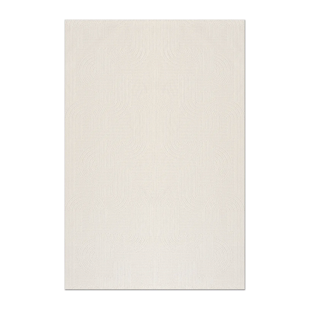 RECTANGLE | HERO | Heath Cream Abstract Modern Machine Woven Ivory Beige Living