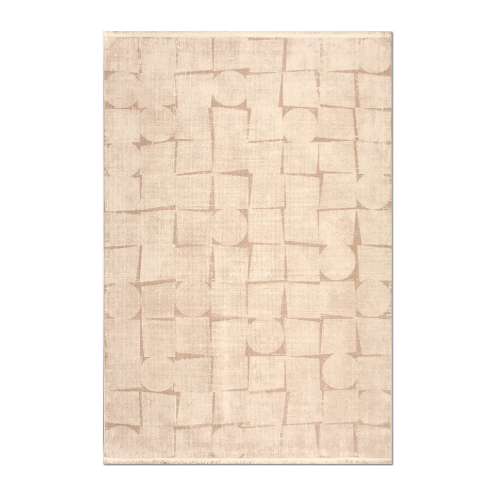 RECTANGLE | HERO | Cellar Cream Beige Solid Textured Scandinavian Machine Woven
