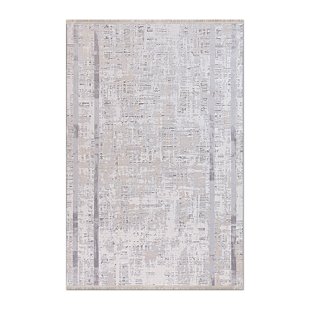 RECTANGLE | HERO | Hemlock Cream Grey Abstract Modern Machine Woven Living Room