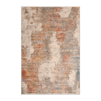 RECTANGLE | HERO | Valerian Terracotta Cream Abstract Modern Machine Woven Livi