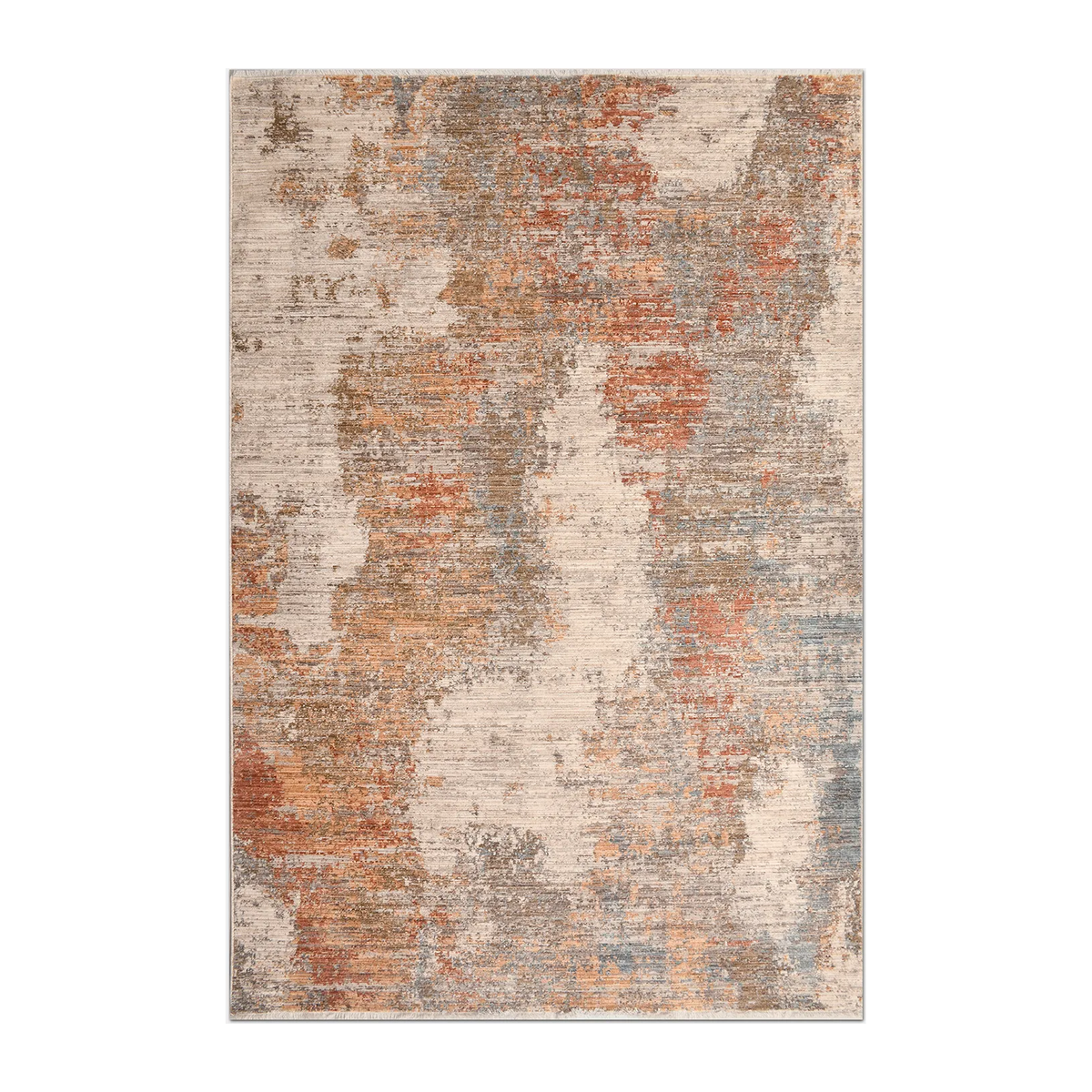 RECTANGLE | HERO | Valerian Terracotta Cream Abstract Modern Machine Woven Livi