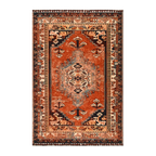 RECTANGLE | HERO | Cirrus Persian Style Traditional Medallion Rust Black Cream 
