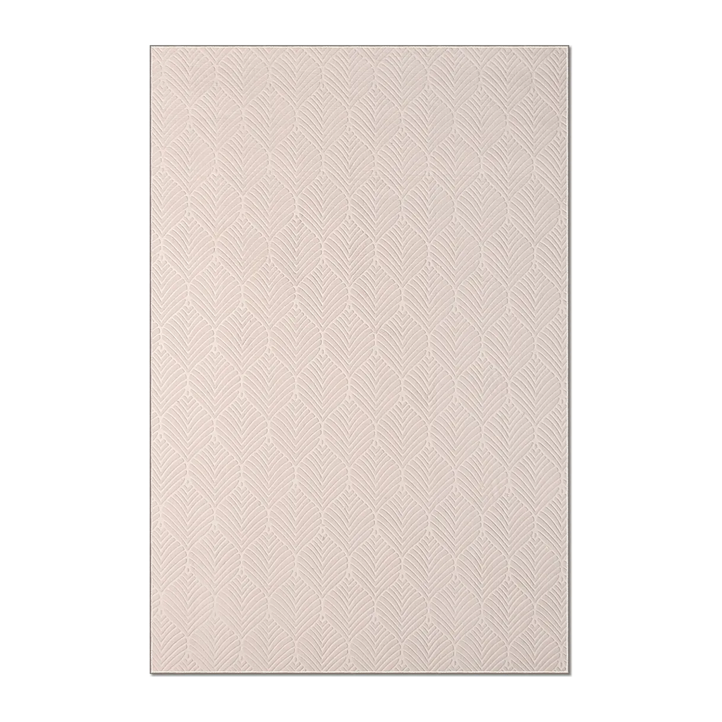 RECTANGLE | HERO | Bismuth Cream Modern Geometric Carved Texture Machine Woven 