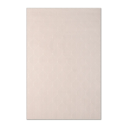 RECTANGLE | HERO | Bismuth Cream Modern Geometric Carved Texture Machine Woven 
