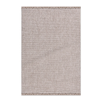 RECTANGLE | HERO | Lazuli Beige Solid Scandinavian Ribbed Texture Machine Woven
