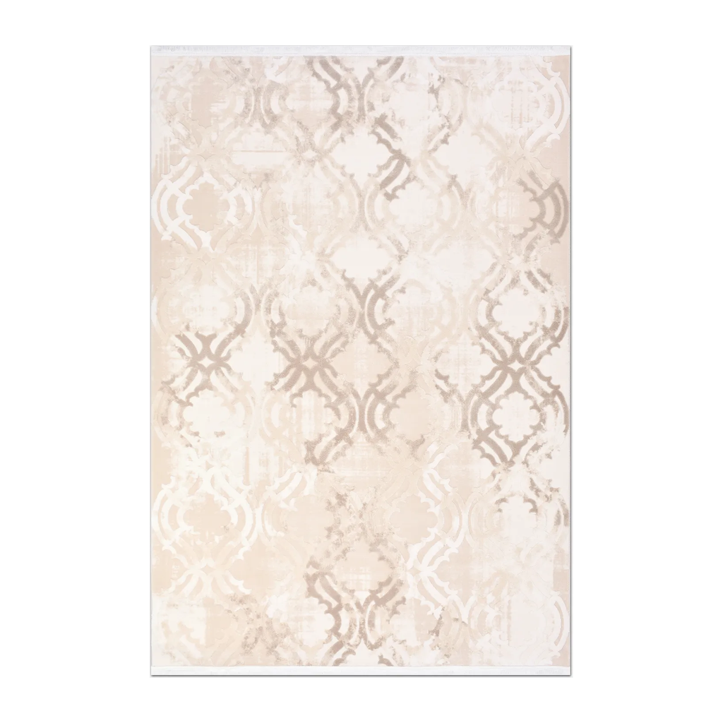 RECTANGLE | HERO | Narrows Cream Beige Distressed Damask Medallion Transitional