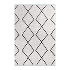 RECTANGLE | HERO | Coppice Cream Black Moroccan Style Diamond Trellis Machine W