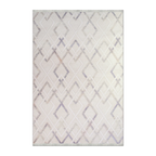 RECTANGLE | HERO | Pinnacle Cream Lilac Geometric Modern Machine Woven Living R