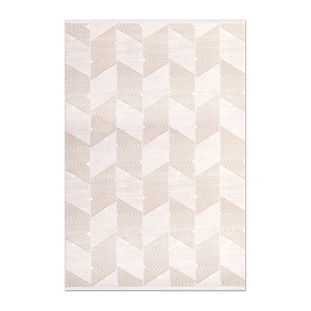 RECTANGLE | HERO | Chasm Cream Beige Geometric Triangle Modern Machine Woven Li