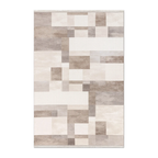 RECTANGLE | HERO | Aster Modern Geometric Beige Cream Taupe Machine Woven Livin