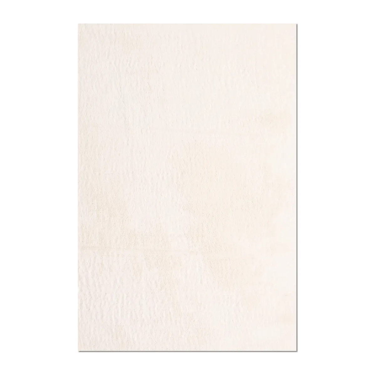 RECTANGLE | HERO | Edirne Ivory Solid Shaggy Faux Fur Style Modern Machine Wove