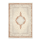 RECTANGLE | HERO | Bastion Cream Grey Traditional Damask Machine Woven Living R