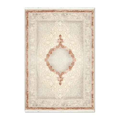 RECTANGLE | HERO | Bastion Cream Grey Traditional Damask Machine Woven Living R