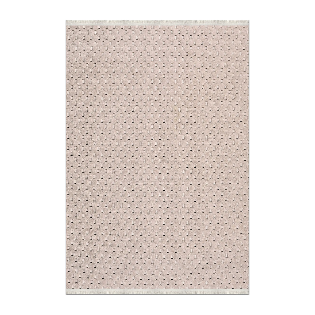 RECTANGLE | HERO | Bluebell Blush Pink Modern Geometric Dot Machine Woven Livin