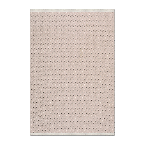 RECTANGLE | HERO | Bluebell Blush Pink Modern Geometric Dot Machine Woven Livin