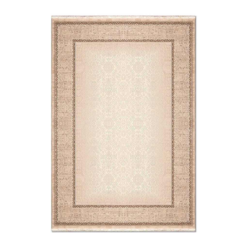 RECTANGLE | HERO | Bothy Persian Style Traditional Beige Cream Machine Woven Li