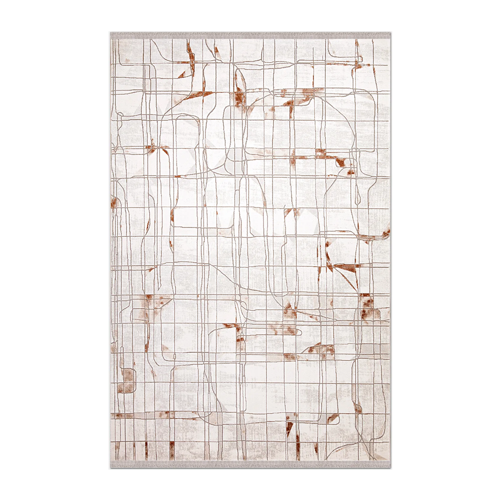 RECTANGLE | HERO | Gentian Cream Beige Abstract Modern Machine Woven Living Roo