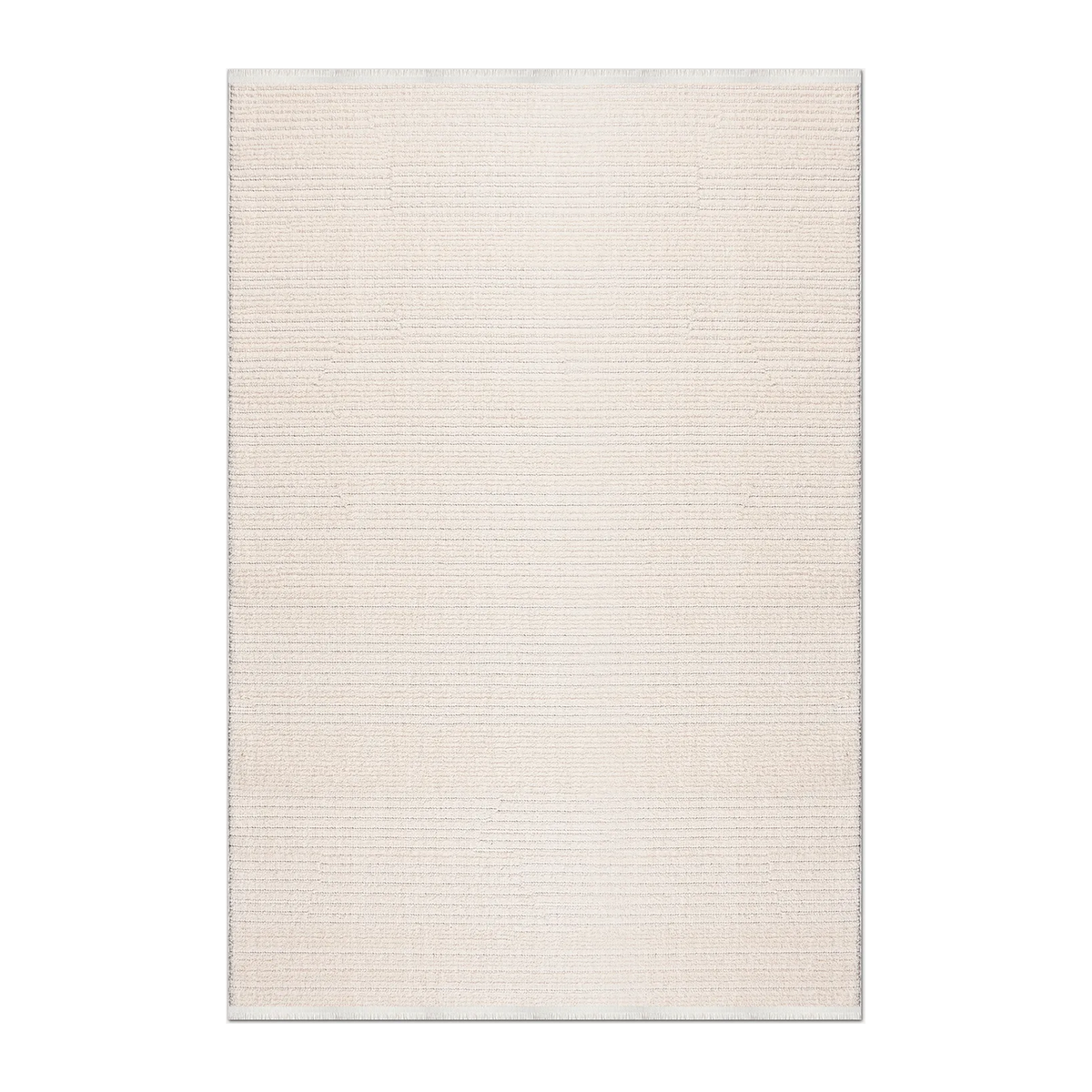 RECTANGLE | HERO | Noontide Cream Ivory Solid Modern Machine Woven Living Room 