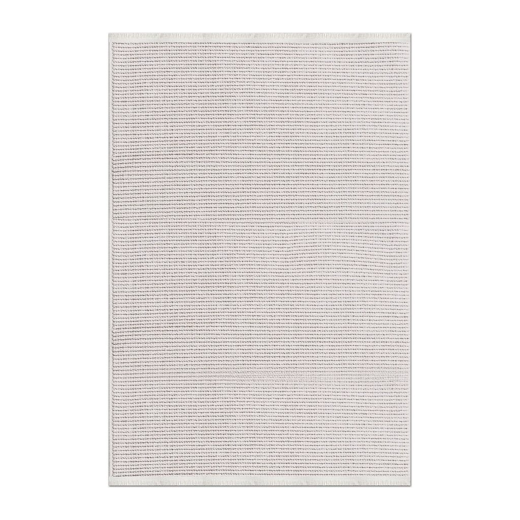 RECTANGLE | HERO | Jasper Cream Scandinavian Striped Textured Machine Woven Liv